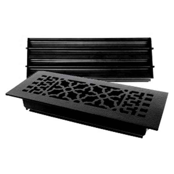 Acorn Mfg Acorn GL1BG-D 10" x 4" Cast Iron Air Register with Screws and Holes - Black GL1BG-D - main
